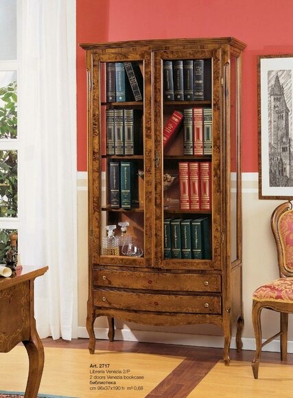 Wohnzimmer Vitrine Schrank Bücher Regal Anrichte Klassische Möbel Regale Holz