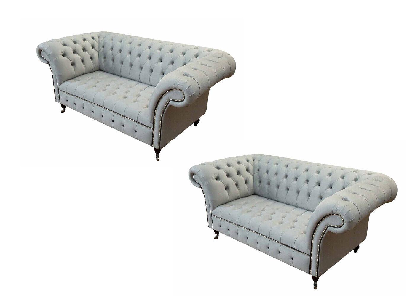 Set Design Sofas Sofagarnitur 3+2+2 Sitzer Polster Stoff Modern