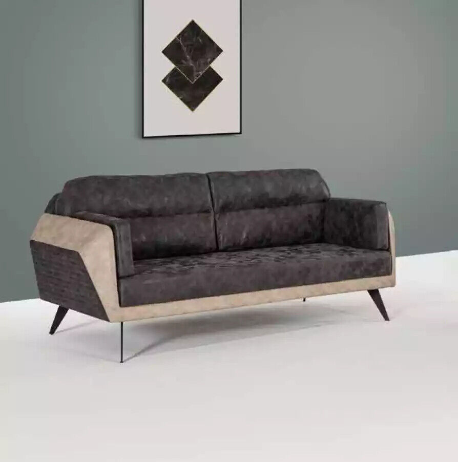 Grauer Luxus Dreisitzer Arbeitszimmer Sitzer Moderne Office Möbel Couch