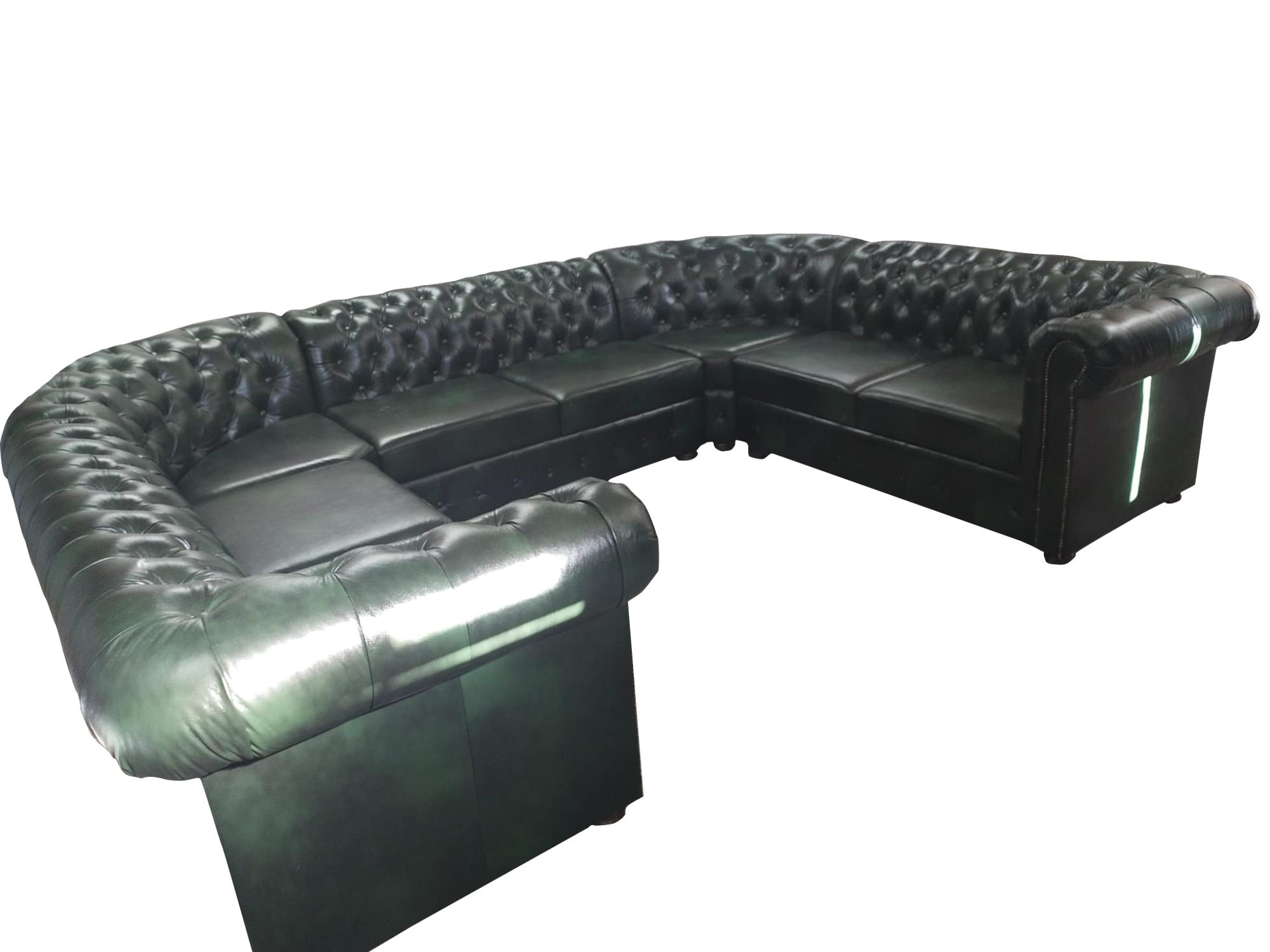 Chesterfield Ecksofa U Form Ledersofa Ecksofas Leder Couch Modern