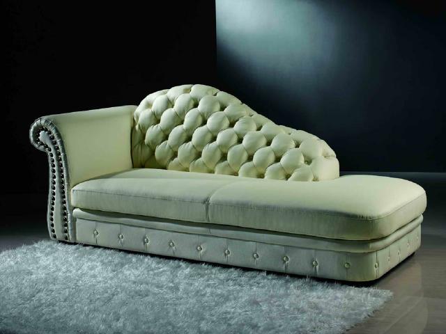 Chaiselounge Chesterfield Liege Chaise Sofa Lounge Sitz Liegen 230cm