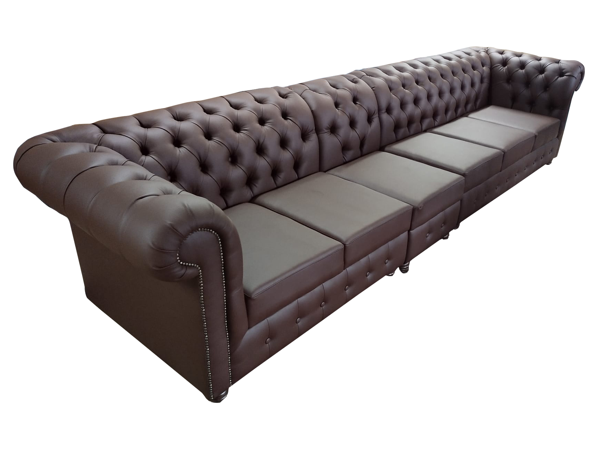 Chesterfield Big Sofa Couchen Ledersofa xxl Big Sofas Braun Couch 6 Sitzer