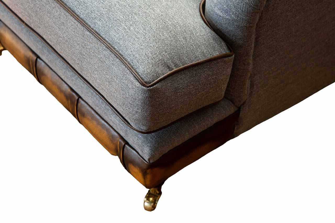 Sessel Ohrensessel Sitzer Stoff Luxus Wohnzimmer Klassisch Chesterfield