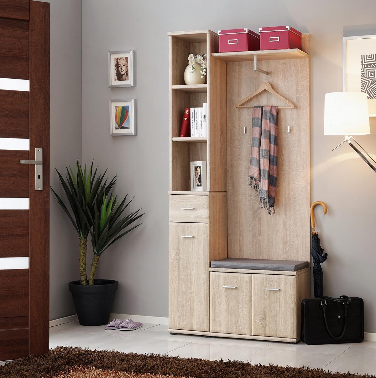 Flurgarderobe Schrank Kleiderständer Holz Modern Möbel Garderobe Diele