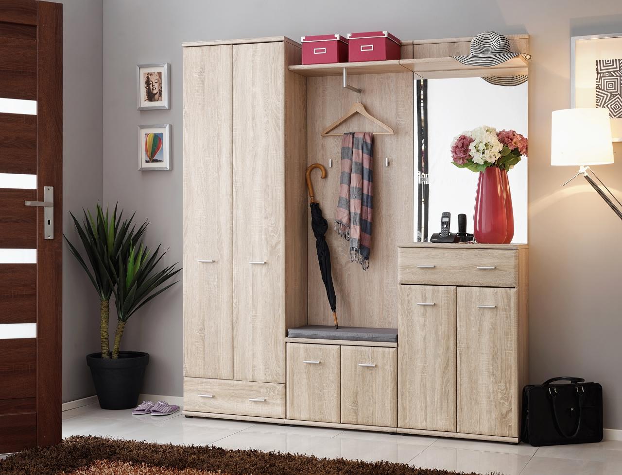 Kleiderständer Flurgarderobe Diele Design Möbel Holz Modern Schrank Neu