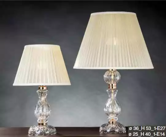 Weiße Transparente Tischlampe Antik Stil Kronleuchter Kristall Lampe