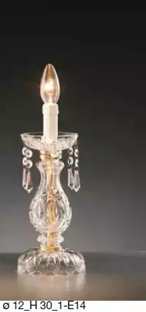 Stilvolle Tischlampe Antik Stil Einrichtung Luxus Kerzenlampe Kristall
