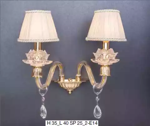 Stilvolle Wandlampe Klassische Wandlampe in Gold luxuriöser Kronleuchter