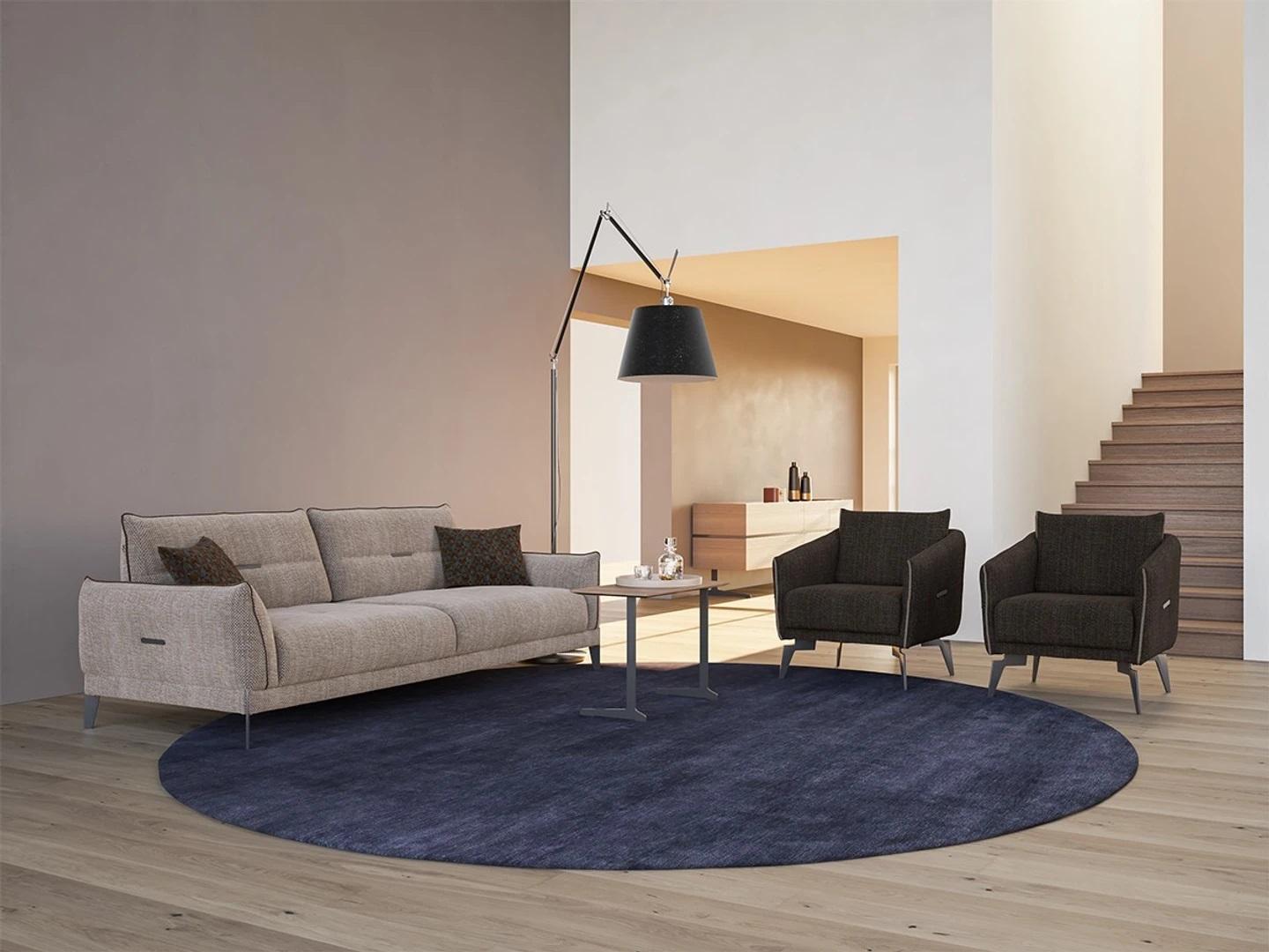 Luxus Sofa Dreisitzer Couch Möbel 2x Sessel Sofagarnitur Polstermöbel 4tlg.
