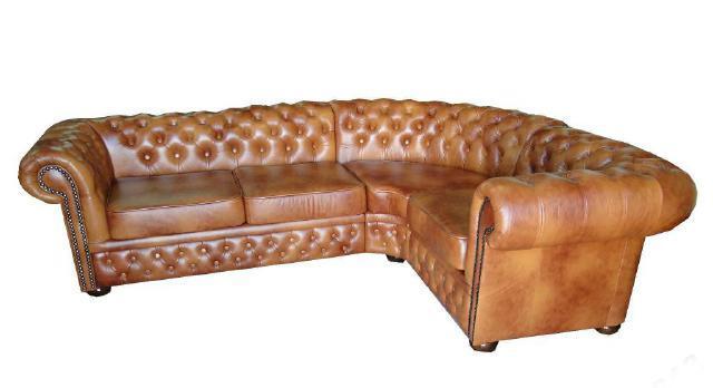 Ledersofa Ecksofa Chesterfield Eckcouch Sofa Couch Polster Eck 100% Leder Sofort