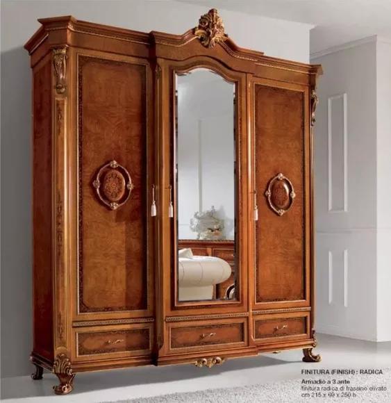 Kleiderschrank Braun Schränke Kleider Schlafzimmer Holz Möbel Schrank