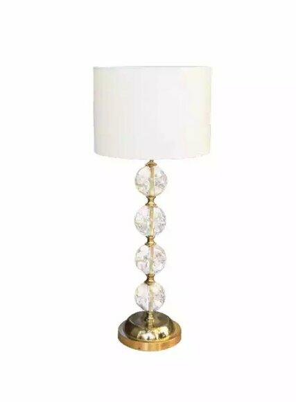 Tischleuchte Tischlampe Lampe Leuchten Gold Lampen Tisch Kristall