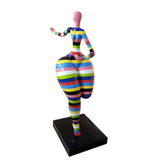 Tanzende Figur Abstrakte Wohnzimer Dekoration Designer Statuen Bund bemalt