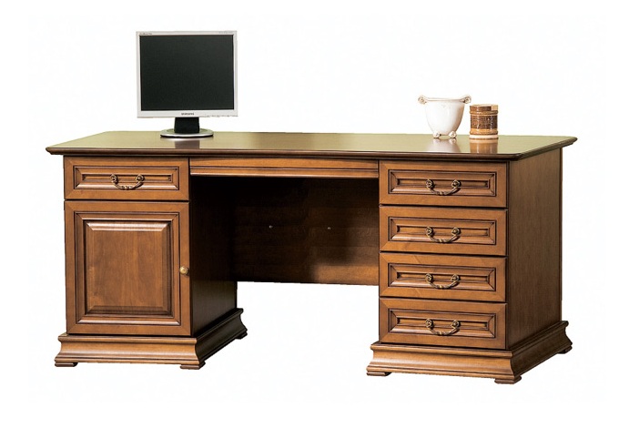 Klassische Schreibtisch Büromöbel Tisch Büro Chef Schreibtische Echtholz