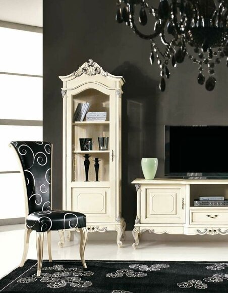 Wohnwand Set Vitrine RTV Sideboard Vitrinen Schrank Schränke 3tlg.