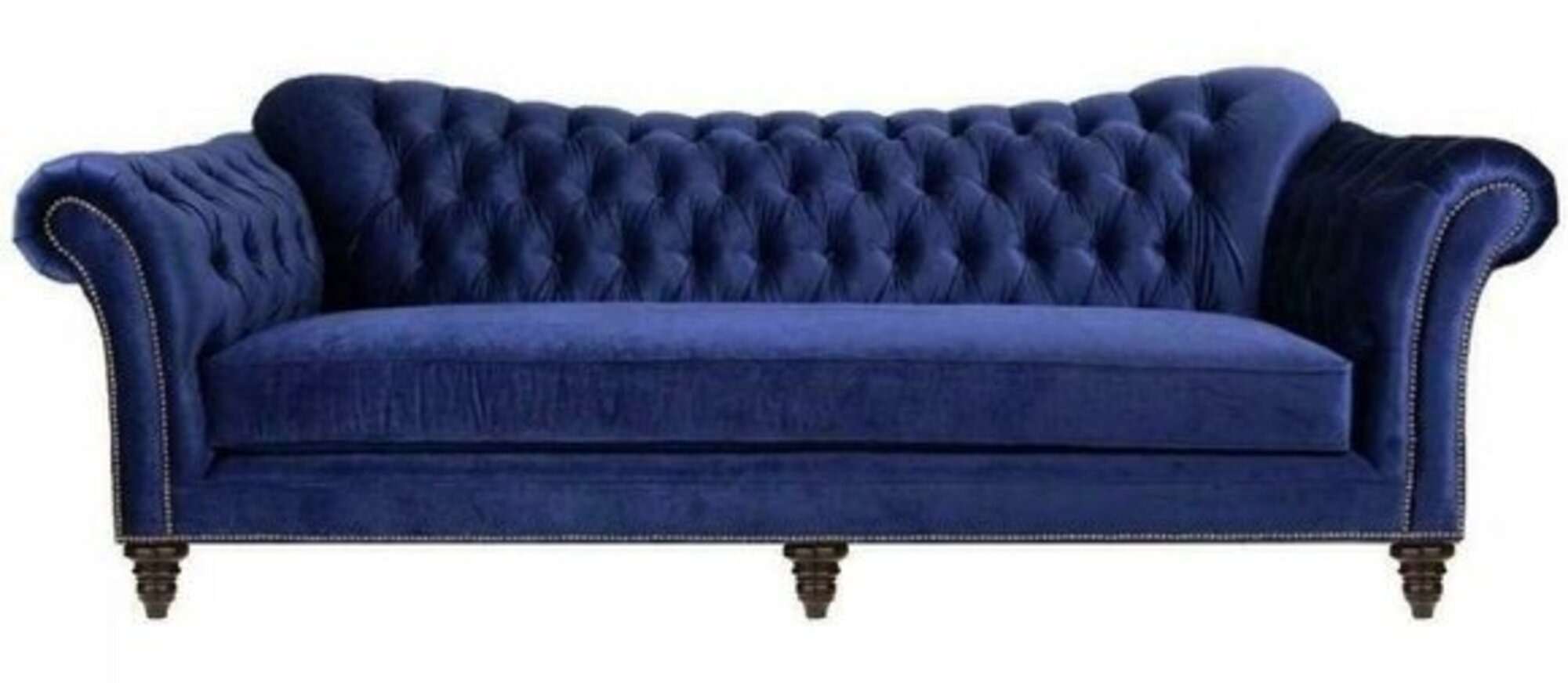 Blaue Chesterfield Wohnzimmer Modern Design Couchen Sofa Designer Möbel Stoff